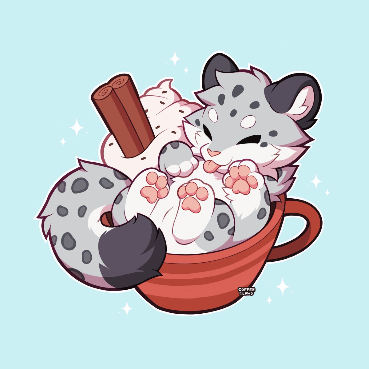 Snow leopard latte ☕️