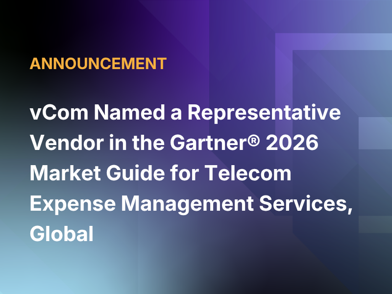 vComSolutions's tweet photo. We're proud to be recognized as a representative vendor in the Gartner® 2026 Market Guide for Telecom Expense Management Services.

To see a full copy of the Gartner 2026 Market Guide for TEM Services, please visit https://t.co/nABaXm5HQ9. 

Learn more: https://t.co/S84MDrkBY0 https://t.co/l0m9K6omdW