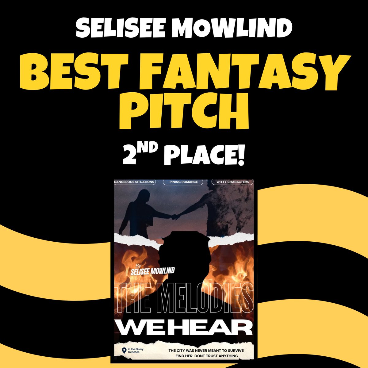 PosterPitEvent's tweet photo. BEST FANTASY PITCH
1st Place: Jamie Scanlon
2nd Place: Selisee Mowlind
3rd Place: Jelena Dunato https://t.co/tiidaHj7iL