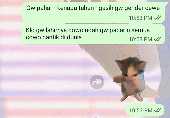 metawiinnie's tweet photo. Tuhan besok aku mau req jadi cowo aja https://t.co/Xxkd0IdEn3