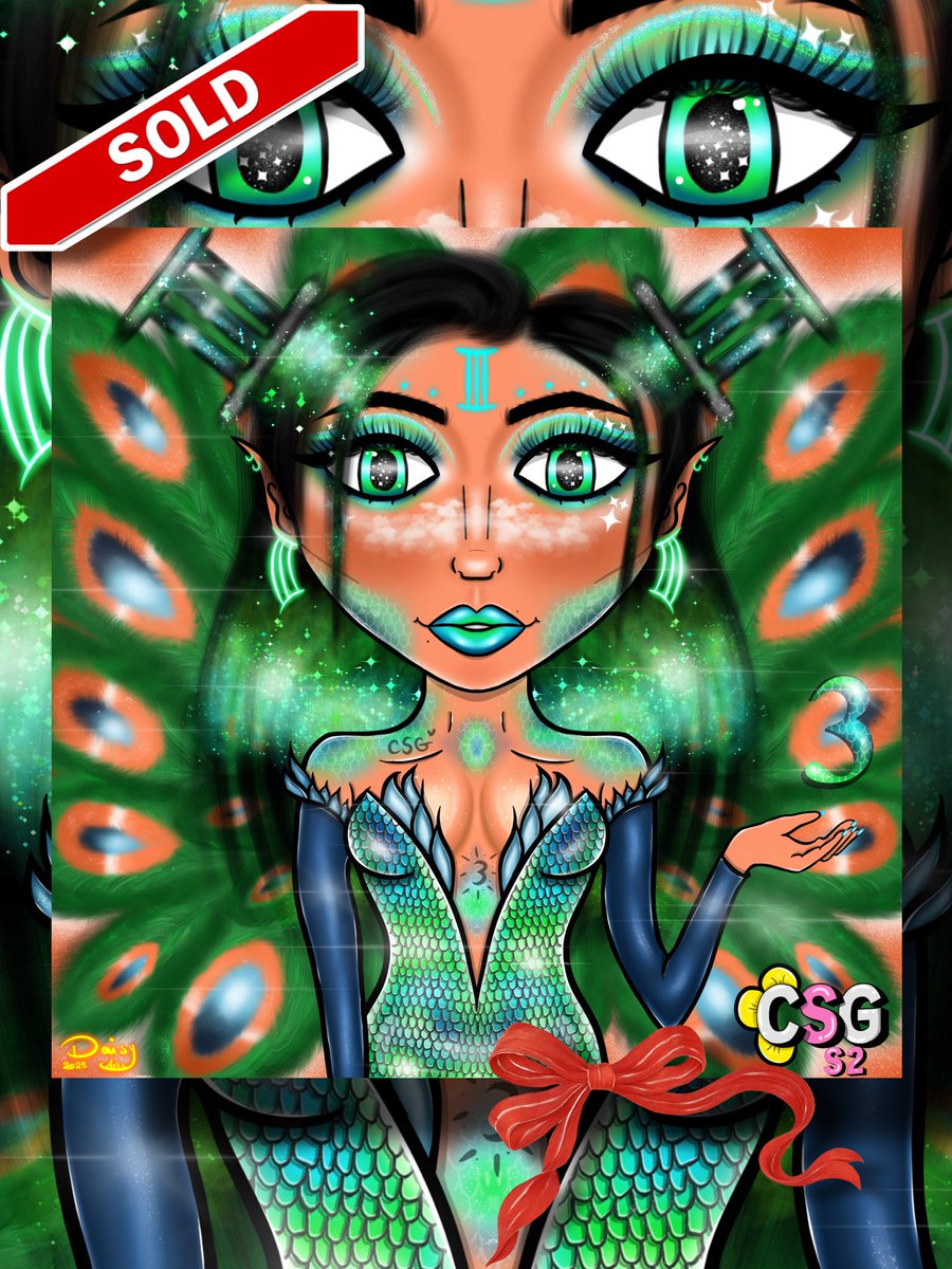 Daisyartss's tweet image. 🌼SOLD &amp;amp; new ATH Record🥳🌼

Whoop! So happy to see the 3rd anniversary special CSG went to our lovely @TheresaWeik 💚🦚 

Can’t thank you enough for ur love &amp;amp; support u showed to the #ClassySassyGirls fam &amp;amp; myself. Your only 2 away from unlocking ur free custom💃🫶🏻

You can