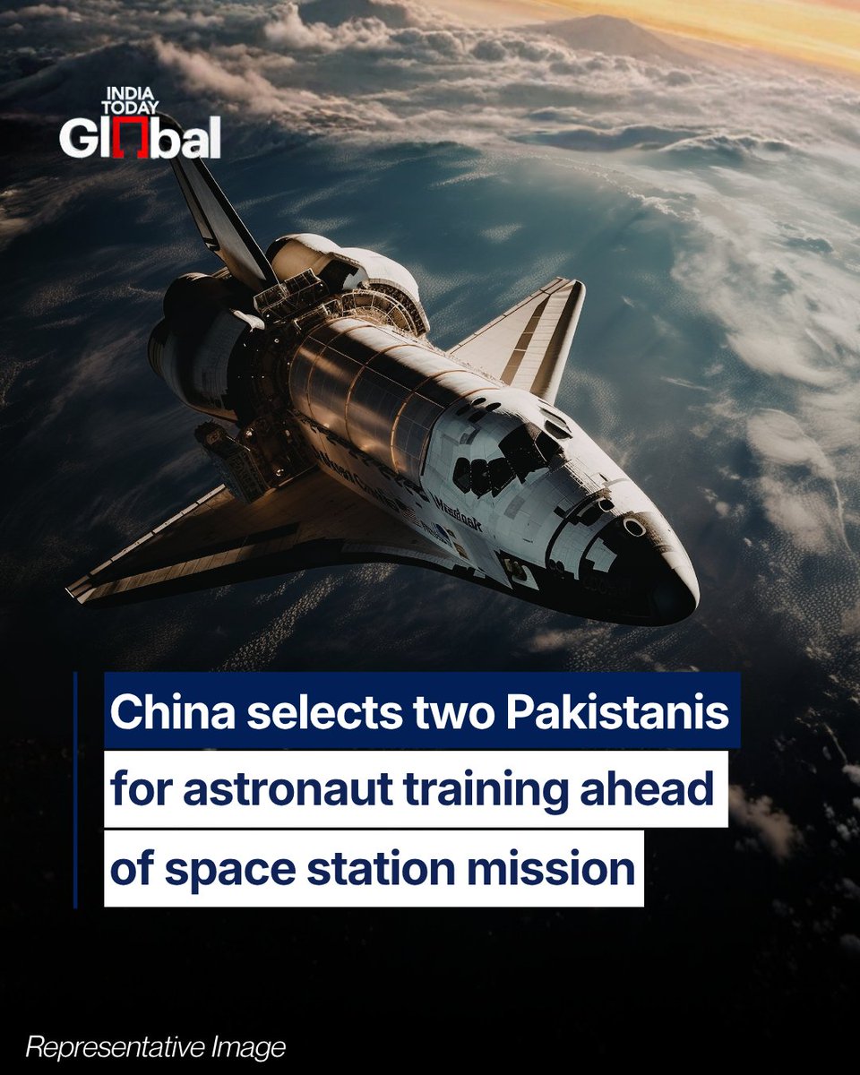 ITGGlobal's tweet photo. China has selected two Pakistani astronauts for training ahead of a Tiangong space station mission, marking a historic step in space cooperation between the two countries.
#China #Pakistan #SpaceMission #Tiangong #Astronauts #SpaceCooperation #GlobalScience #IndiaTodayGlobal https://t.co/Px95BbEuJ6