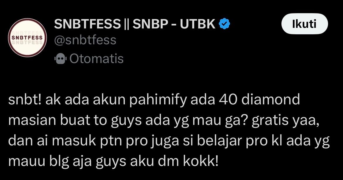 SNBTFESS || SNBP - UTBK tweet media