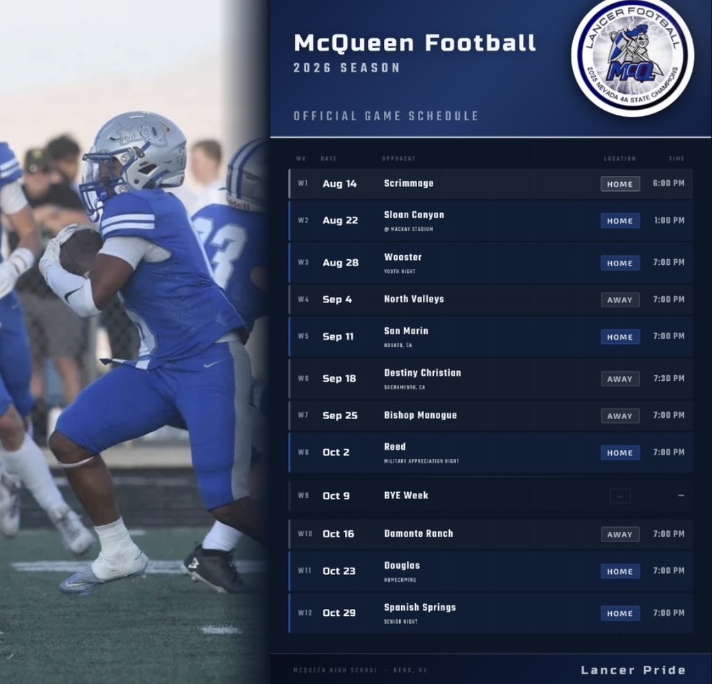 McQueen High School Football tweet media