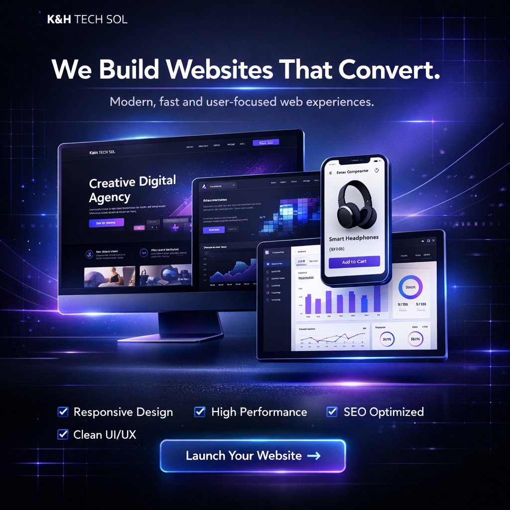KH_TECH_SOL's tweet image. We build websites that convert.
Fast, modern, and built for real results.
#WebDevelopment #KHTechSol