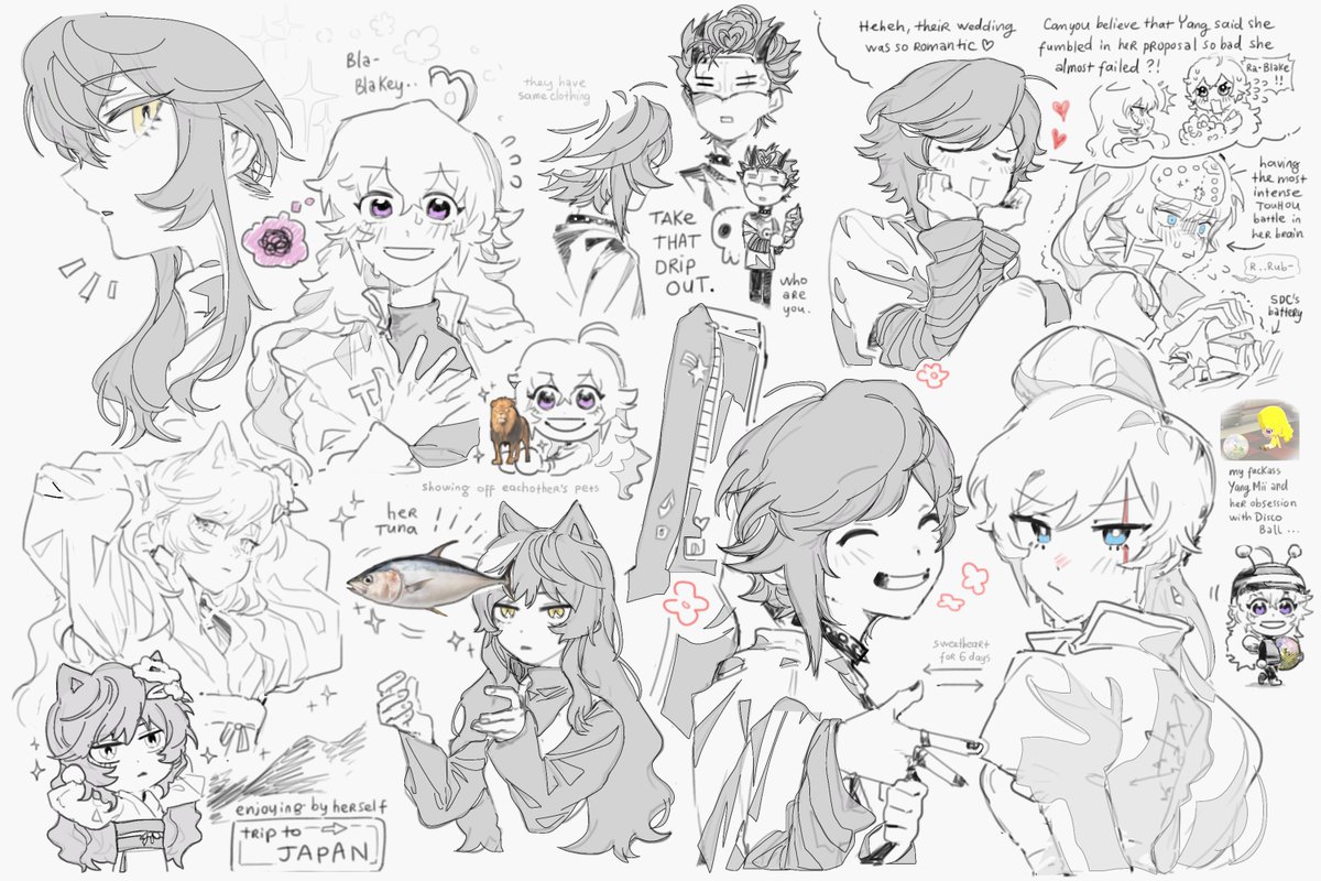 Hiru3152's tweet image. tomodachi island doodles #rwby