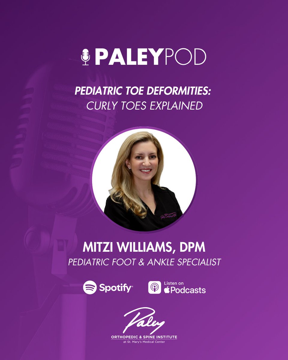 PaleyInstitute's tweet photo. In this episode, Dr. Williams breaks down congenital toe deformities, with a focus on curly toes. She explains how these conditions develop and how to know when it’s time to consider treatment.

Spotify: https://t.co/BTOBOGxRTJ
Apple Podcasts: https://t.co/iGDC8nTxRm https://t.co/uoEa9oU8GH