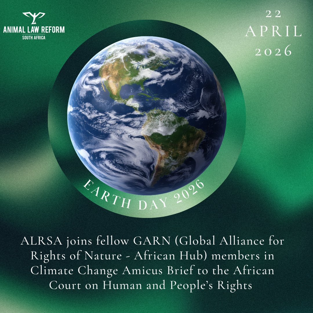 AnimalLawReform's tweet photo. On #EarthDay ALRSA stands with Global Alliance for Rights of Nature African Hub (GARN) members in an amicus brief to the African Court on Human &amp; Peoples’ Rights in the Pan African Lawyers’ Union (PALU) request for an advisory opinion on states’ obligations re the climate crisis https://t.co/mHQJKPT20H