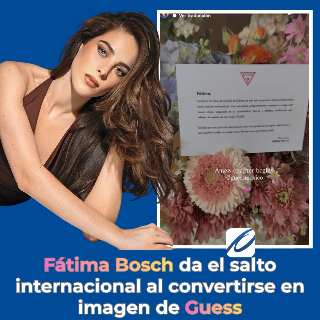 DiarioPresente's tweet image. ✨#Espectáculos| #FátimaBosch hace historia al unirse a #GUESS. Su fichaje como embajadora marca un antes y un después en su trayectoria.

✨Síguenos en Redes Sociales

|#Noticia |#Internacional |#DiarioPresente