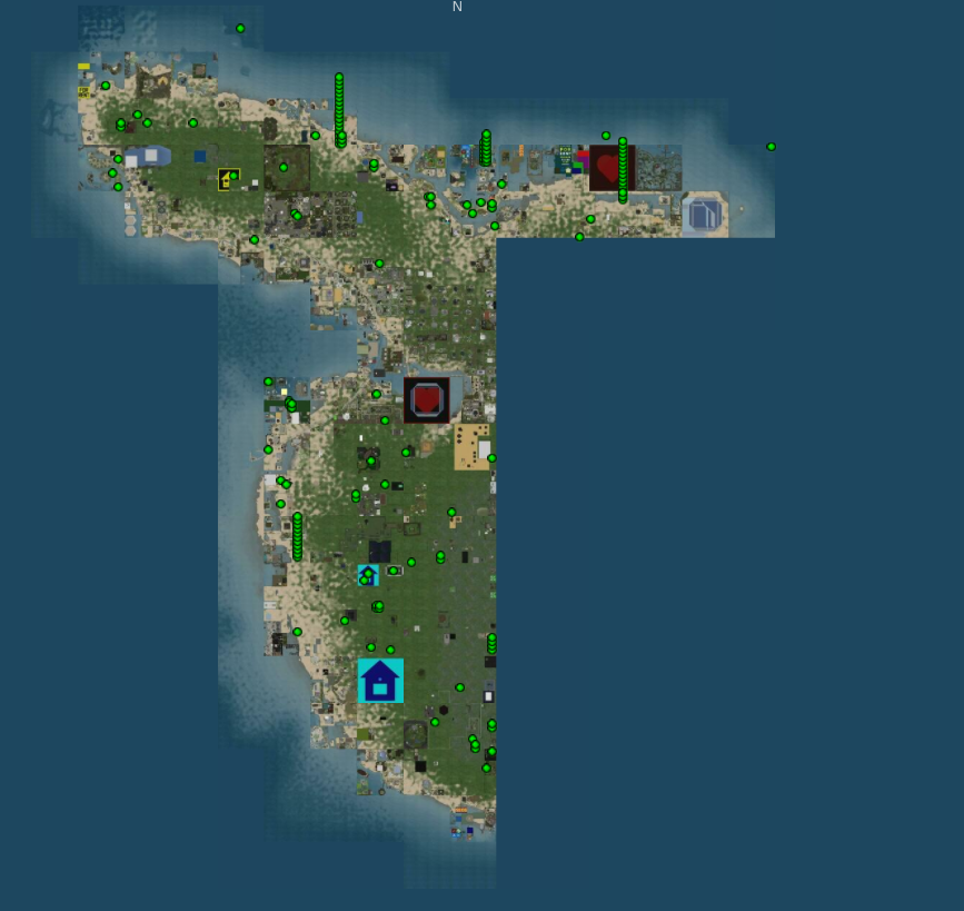 Gaeta 1 continent in Second Life as of 22nd April 2026