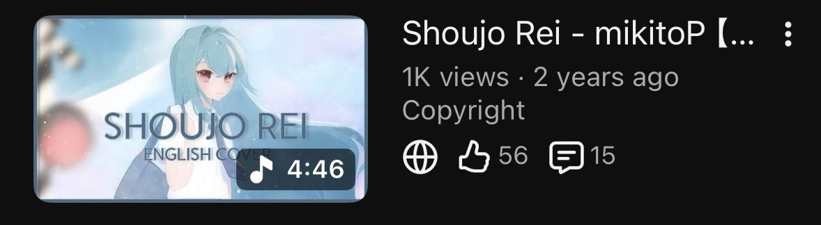 avaalievt's tweet photo. thank youuuuuu for 1K on shoujo rei 🥹 it was once one of my proudest covers and I dived into learning art and mv editing and harmonies all at once for it!!! (don’t really like it now but oh well) I’m really happy it could hit the milestone QoQ https://t.co/TajEegwt3D