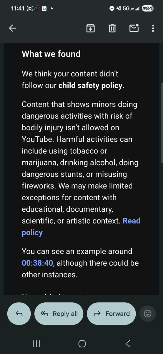 Jet_Amrmans2's tweet photo. @TeamYouTube  Hello, an unlisted test upload of mine was flagged for “child safety policy” violations but I am certain I included nothing of the sort. https://t.co/Cd3uuE6jLV