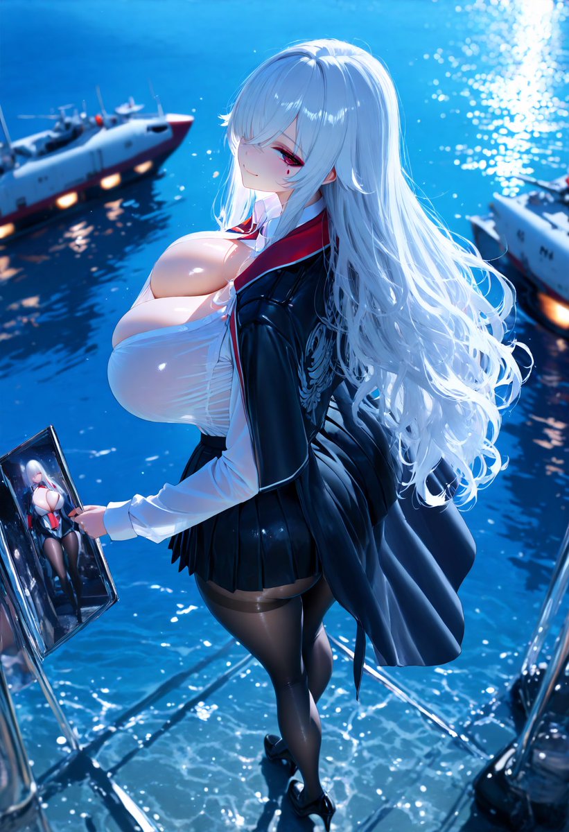 UgasenAI's tweet image. graf zeppelin | Azur lane  🫣.

#waifumaterial #White #SFW #anime