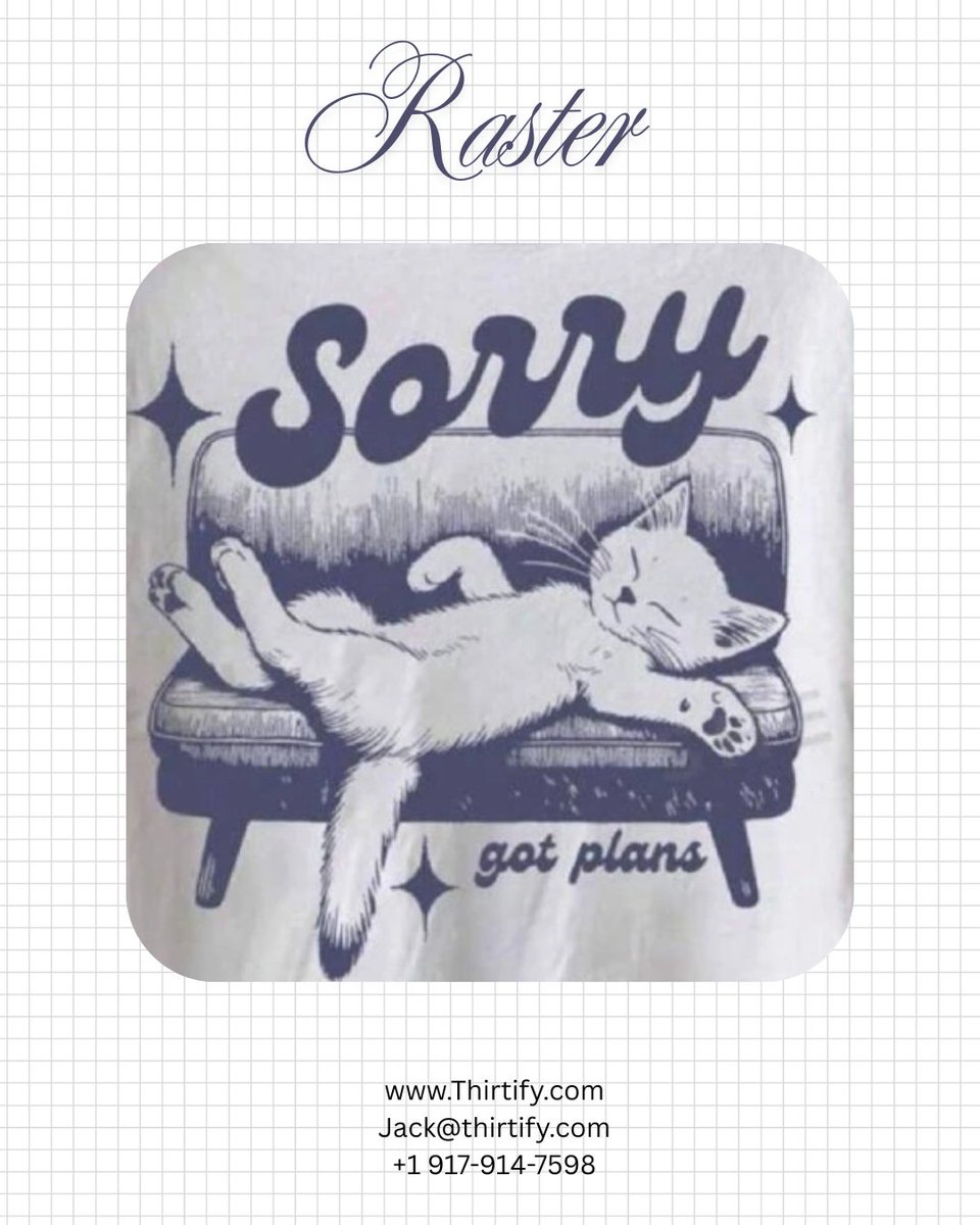 Thirtify's tweet image. Blurry raster JPEG in. Clean production-ready vector out. Every path rebuilt manually — lettering, illustration, sparkles. Same day. First file free for screen printers — no card. → dashboard.thirtify.com/get-started

#screenprinting #vectorart #printready