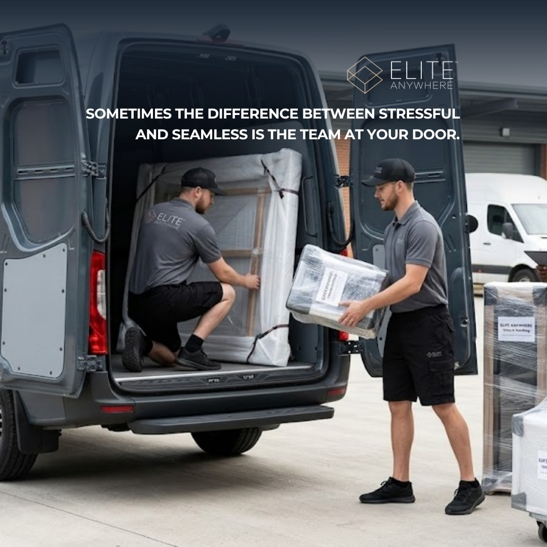 EAnywhereCorp's tweet image. From arrival to final placement, our specialists bring professionalism, care, and calm to every delivery — so your experience is as elevated as your space.

#WhiteGloveDelivery #LuxuryExperience #EliteAnywhere