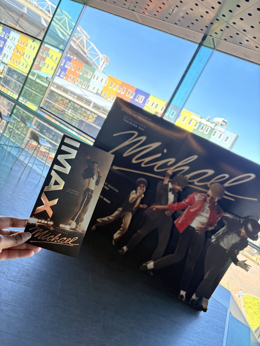 Sharmila82's tweet photo. Second time! Yesterday in Dolby, today in IMAX! Let’s go! #MichaelMovie #MichaelJackson #MJFam https://t.co/FjQpL8X0HJ
