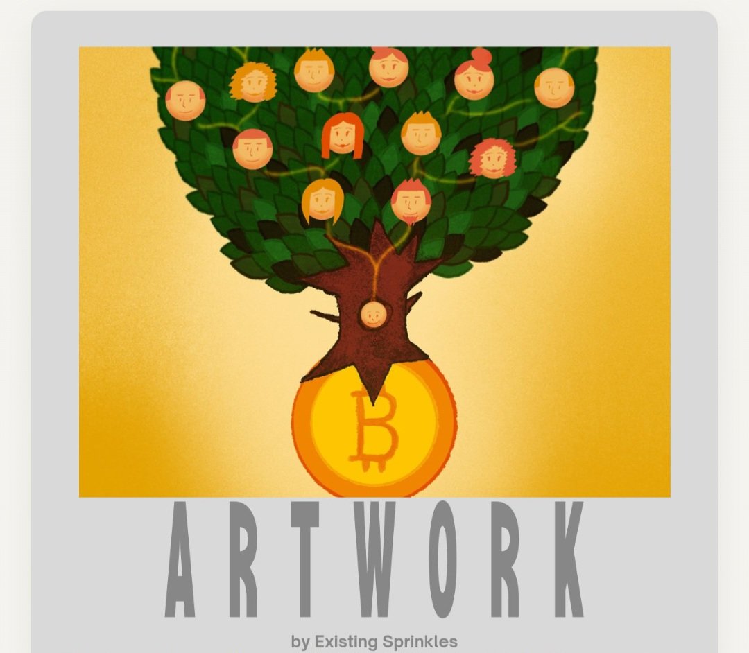 The cover is the first thing that catches the eye. Existing Sprinkles created a unique artwork for this editions cover 🧡✨️ and it is amazing. It's about family. Very honoured with this artpiece 🙏
Let's thank her by donating directly to her wallet existingsprinkles@coinos.io