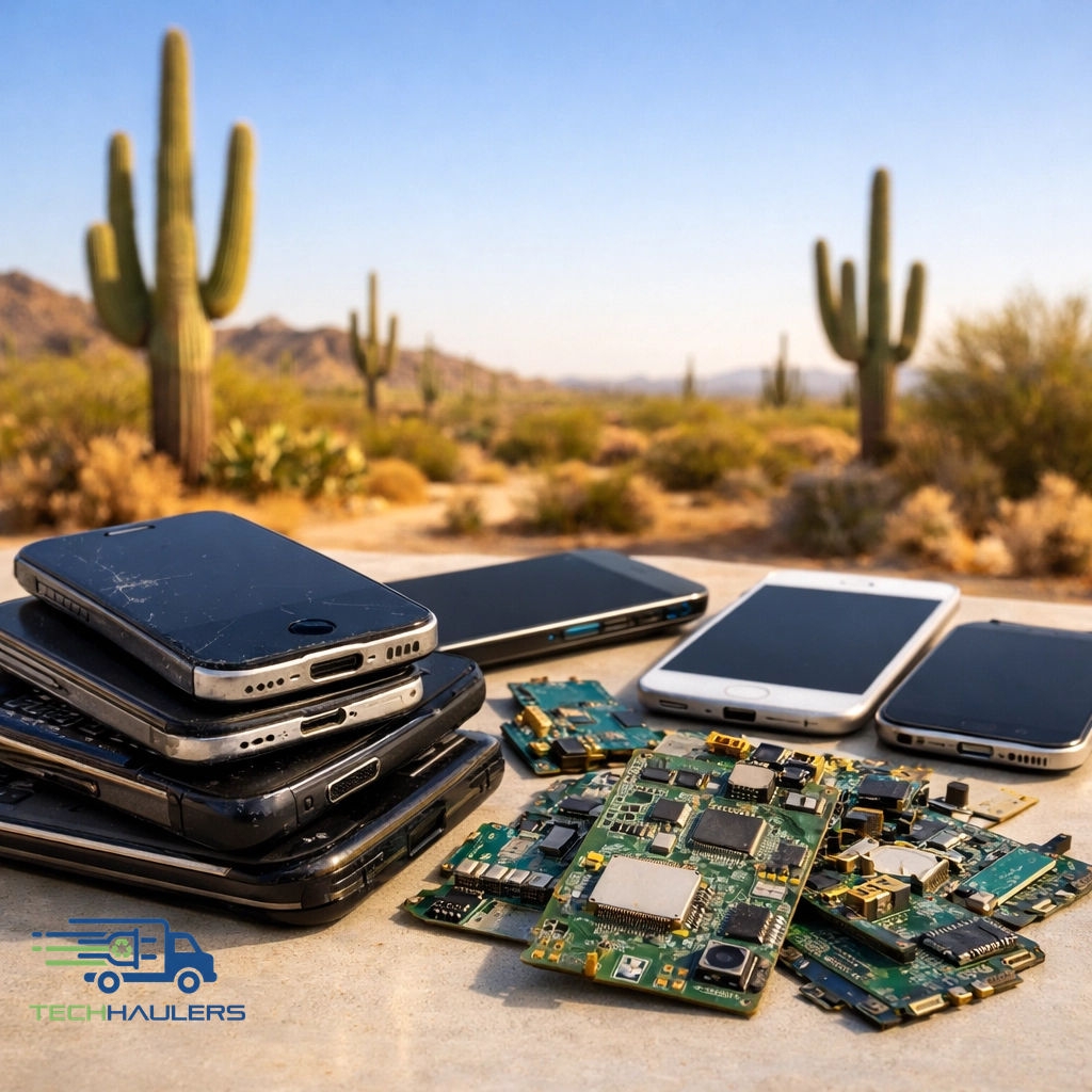 TechHaulers's tweet image. Earth Month 🌍 | Tantalum is key for smartphone capacitors. 📱 By "urban mining" e-waste, we reduce pressure on mining in sensitive areas. Protect the planet and people! 🤝

Recycle in AZ, SoCal &amp;amp; NV: techhaulers.com

Source: USGS
#EarthMonth #EWaste #Recycle #AZ