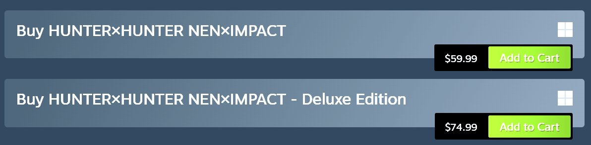 AfroSenju's tweet photo. The fact that Nen Impact is still full price is insane lmfao https://t.co/NHr23ouaNH