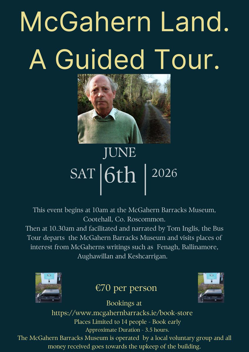 john_mcgahern's tweet photo. McGahern Land Tour 6th June.  Book and pay here https://t.co/nOGzntw0WC  Places limited... https://t.co/IbCFyKk2fm