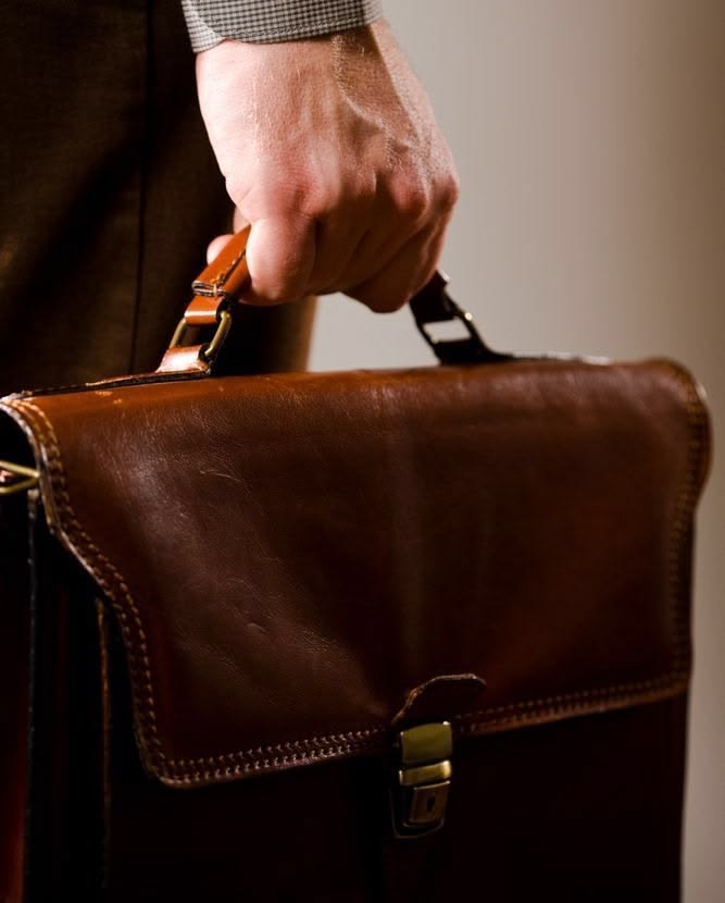 It's me and my leather bag against the world...