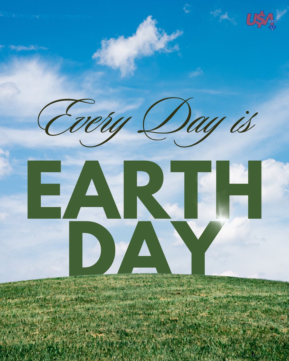 usapawn's tweet photo. Every day is Earth Day at USA Pawn 🌎

Recycling isn’t something we do once a year; it’s what we do every single day. From giving items a second life to keeping goods out of landfills, our business is built on reusing, repurposing, and reducing waste! One item at a time. ♻️

#EarthDay #ReuseReduceRecycle #SustainableShopping #Supportlocal #Shoplocal #EcoFriendly