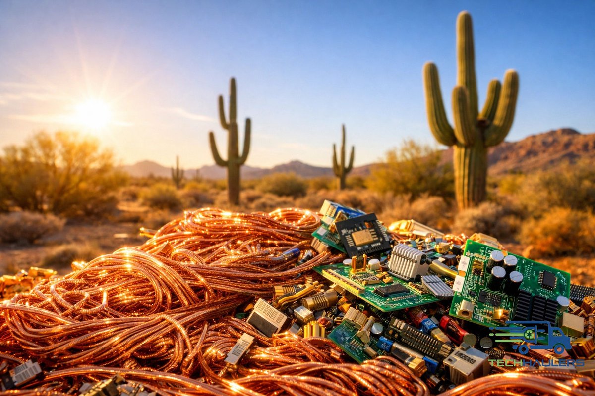 TechHaulers's tweet image. Earth Month Edition 🌍 | Happy Earth Day! Fact: For every 1 million cell phones recycled, 35,000 lbs of copper can be recovered. 🌎 Let's build a circular economy together. Source: EPA. 

Proudly serving AZ, SoCal &amp;amp; NV! #EarthDay #Recycle
