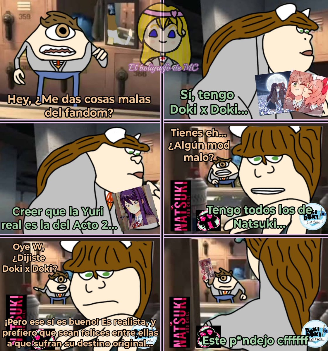 ElBoligrafoDeMC's tweet image. #DDLC #meme #DokiDokiLiteratureClub