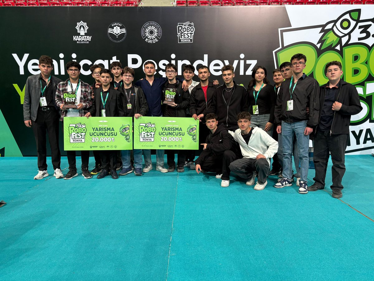 TuzaMtal's tweet photo. 🎉 Gurur Tablomuz! 
Robofest robot yarışmasında, Mini Sumo kategorisinde il üçüncülüğü ve Labirent Ustası kategorisinde il üçüncülüklerini elde ederek bizleri gururlandıran tüm öğrencilerimizi yürekten kutluyoruz
#robofest 
@konyamem 
@sagdicsami 
@meslekiegitim_42 
@tayyipsarii https://t.co/LPsUEyQCzA