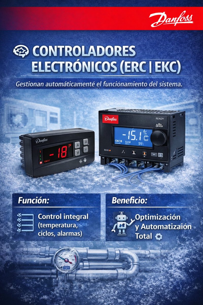 ThermoheatingS's tweet image. 🧠 Mini Guía: Controladores Electrónicos ERC y EKC

Conoce cómo los controladores ERC y EKC optimizan y automatizan sistemas de refrigeración, garantizando control preciso, eficiencia y operación confiable.

🌐 comercialthermohea.wixsite.com/thermoheating

#thermoheating #Danfoss #ControladoresERC