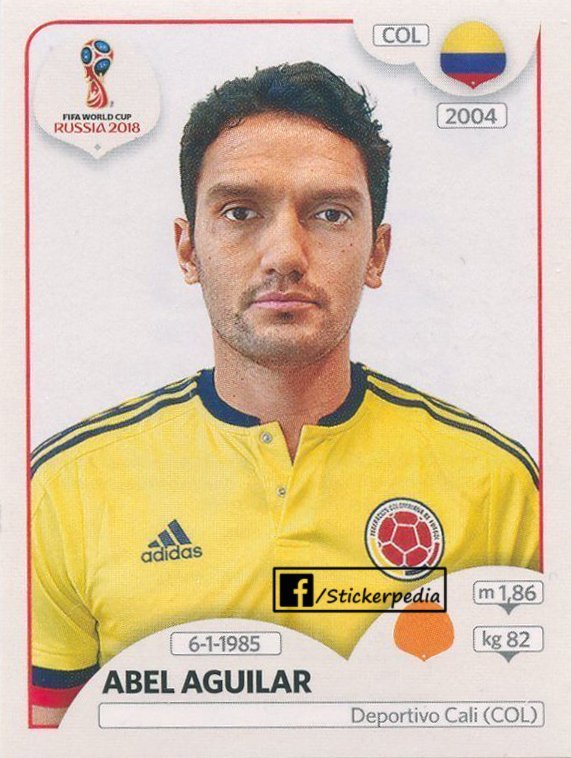 Stickerpedia1's tweet image. Abel Aguilar
Colombia WC 2018 #panini