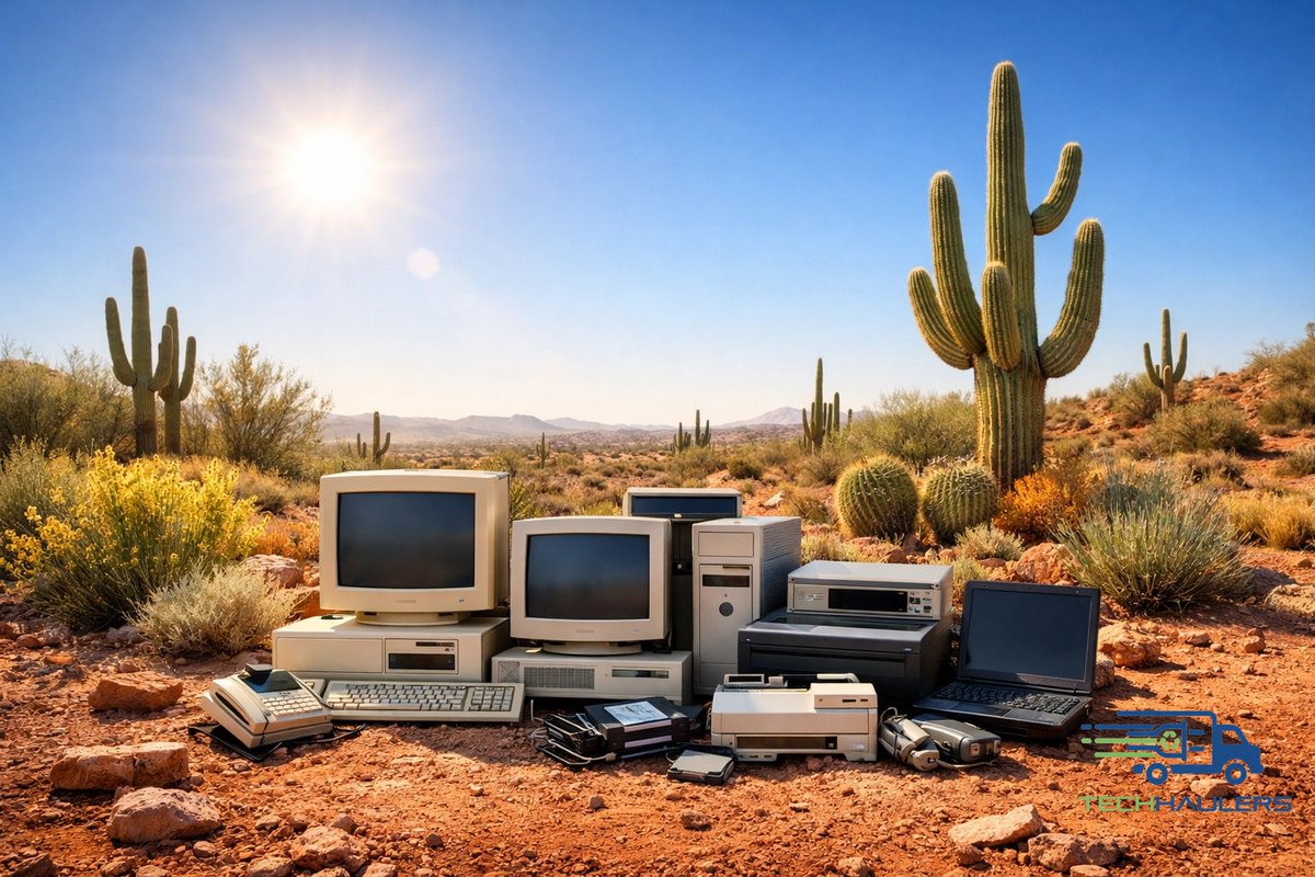 TechHaulers's tweet image. Happy Earth Day! 🌎 Let's keep the Southwest green by recycling your tech responsibly. We repatriate minerals right here in the US! Serving AZ, SoCal, and NV with free pickups. Join the mission at techhaulers.com ♻️ #EarthDay #Southwest #Recycle #eWaste