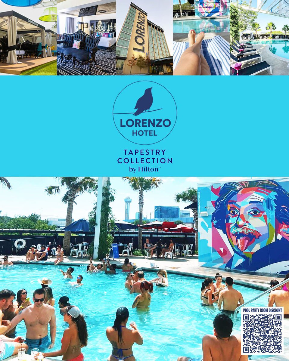 MJOFDALLAS's tweet photo. Mark your calendars: MONDAY MAY 25th 2026 1PM-9PM @LorenzoHotelDl 16th Annual “MEMORIAL DAY” pool party 100% House Music hosted by @djwillietrimmer and friends. Discounted Ticket and Room QR Codes on the flyers. Additional Info and Cabana # 214.606.1203 https://t.co/WgLgj5psTW