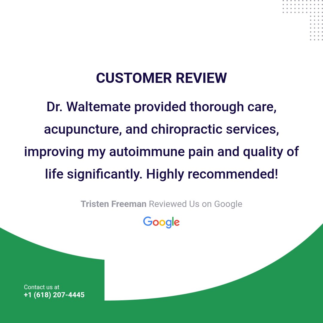 stlukes62226's tweet image. Another happy client! Your words motivate us to keep delivering the best. Thank you! #acupuncture #chiropractic #chiropractor #sciatica #herbalmedicine #nutrition #backpain #dryneedling #headache #belleville #ClientReview #HappyCustomer #PositiveFeedback