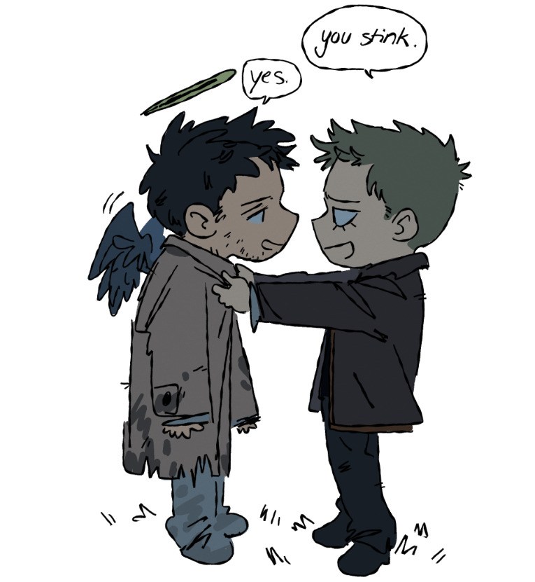 beybuniki's tweet image. cas and dean in purgatory #supernatural