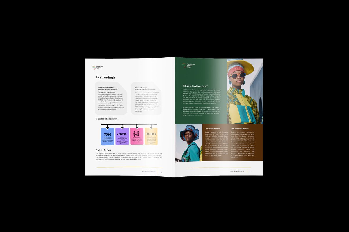 As part of the objectives of the Pan-African Fashion Law &amp; Policy Summit, we are proud to launch the State of Fashion Law &amp; Policy in Africa 2026 Report 

This is a comprehensive publication addressing the legal, regulatory, and policy realities shaping African fashion.