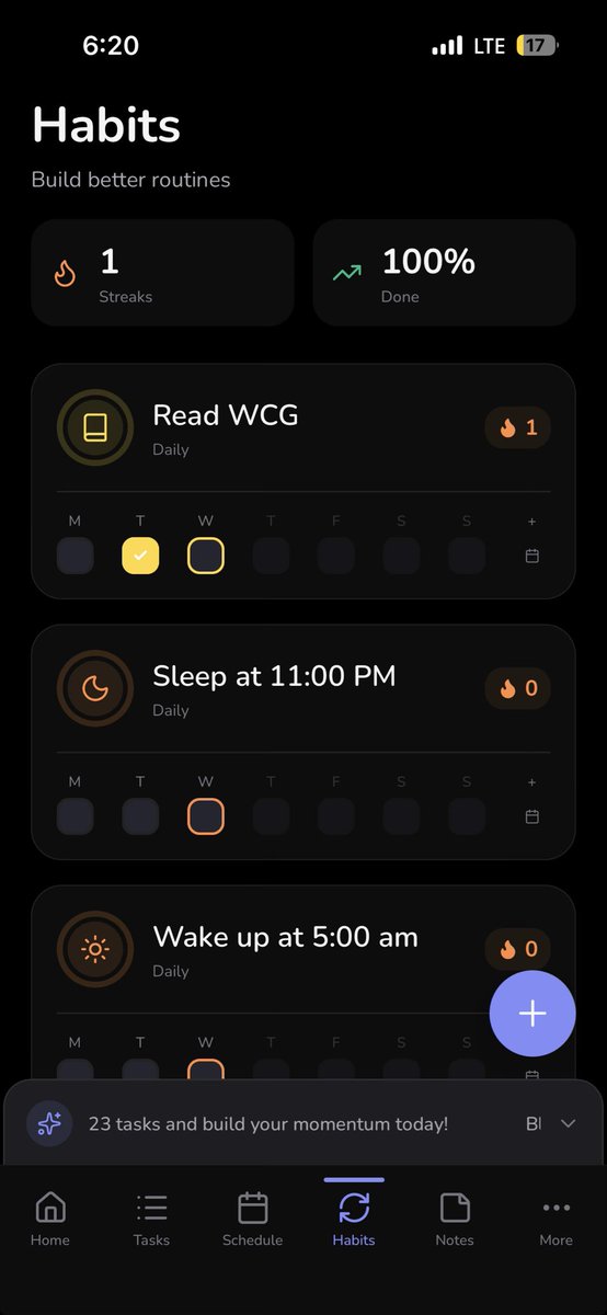 tylerblake_dev's tweet photo. Tell me a better designed habit tracker… i’ll wait https://t.co/tN7P197AwK