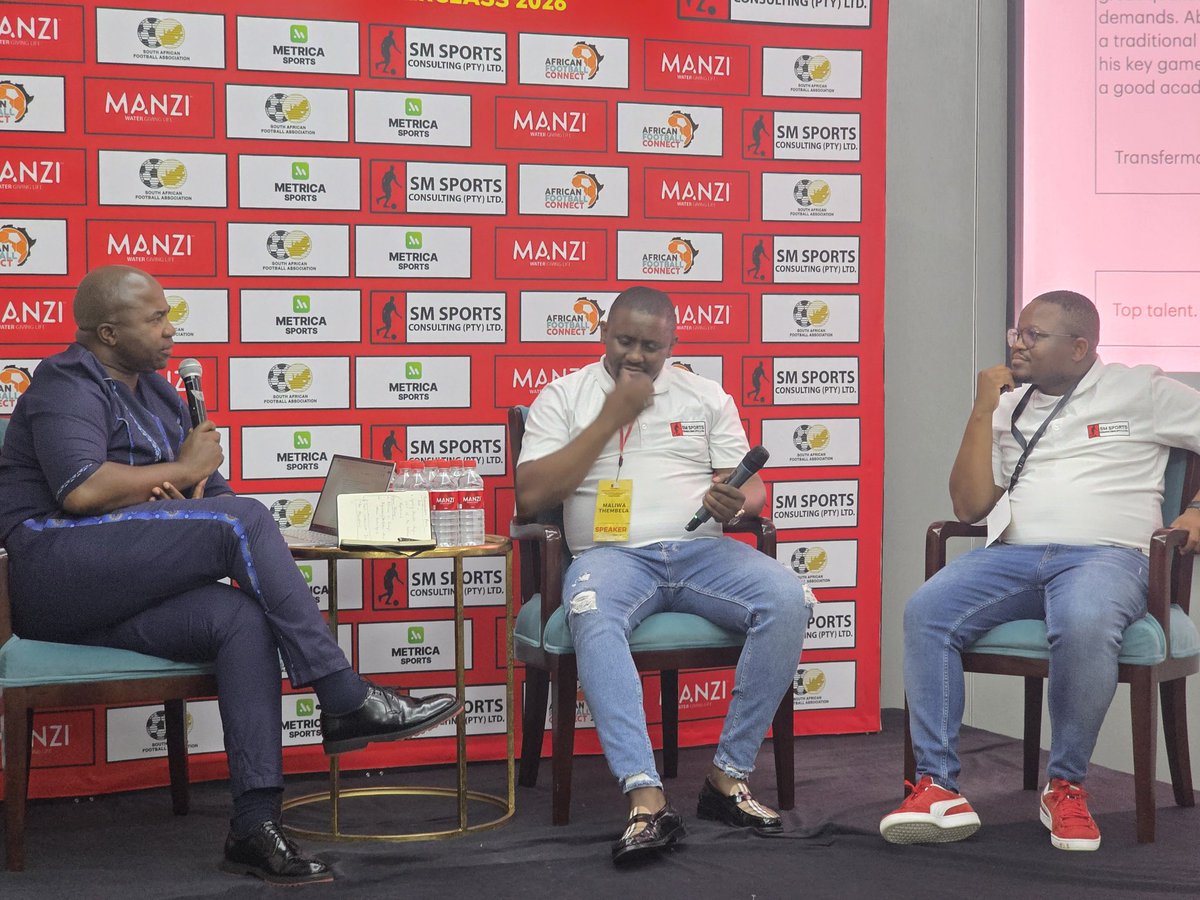 dube_mthoko's tweet photo. This is really fascinating 👀. Two top scouts @MaliwaThembela & @SinesiphoMali, alongside a revered administrator/CEO @Football_Senzo, taking delegates inside the Football Performance Analysis & Technical Symposium, unpacking what really happens before a transfer is approved. From initial scouting and detailed reports to boardroom presentations and technical discussions… a rare, behind-the-scenes look at the full decision-making process.

#SMSports