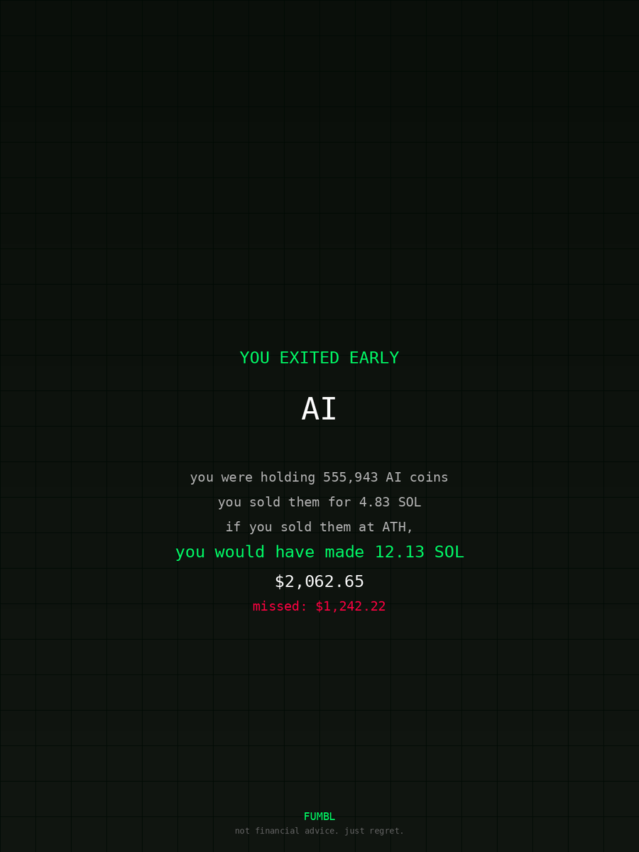 husseinalshrafy's tweet image. just checked fumbledbags.com bro actually coulda had a fat bag on $AI 

31htZQk99KL2XfstLMUkFex7Ntu8K1R4XeDLu8uXpump
#coinbase 
#takes