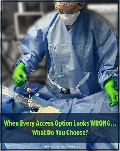 vascular_well's tweet image. When access options look wrong, what do you choose? A DIVA patient in ESRD needs critical therapies but has limited options. The wrong decision can jeopardize future access and increase complications.

Read the full case to see what was chosen:  vascularwellness.com/numerous-iv-me… #DIVA