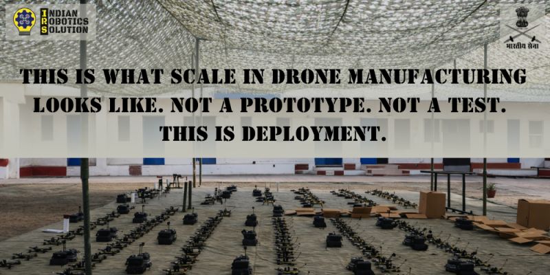 NewsIADN's tweet image. Noida-based #IndianRoboticsSolution has delivered 150+ indigenous #Chetak Kamikaze FPV drones to the #IndianArmy.