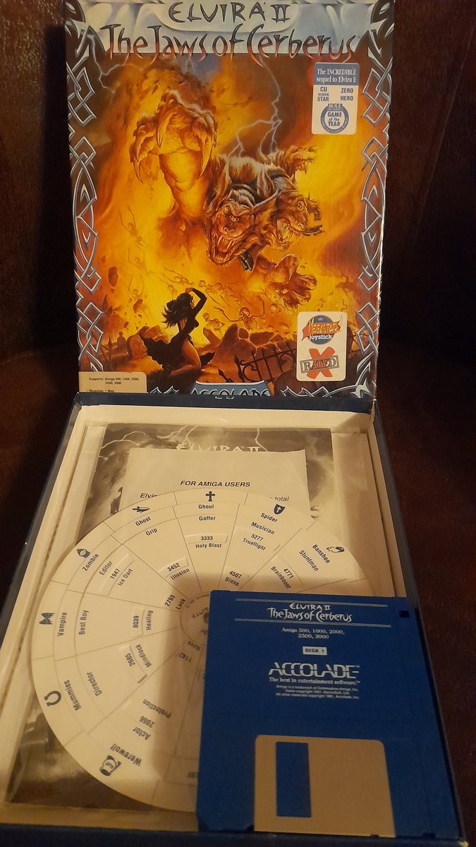 SwedishGamester's tweet image. Picked up a #package on my way #home from work! Haven't got a "new" #game for #Amiga in quite a while now, but once in a while I'm on #TheHunt for #games that I remember fondly from my #childhood and #Elvira The Jaws of Cerberus is one of those games! 😄