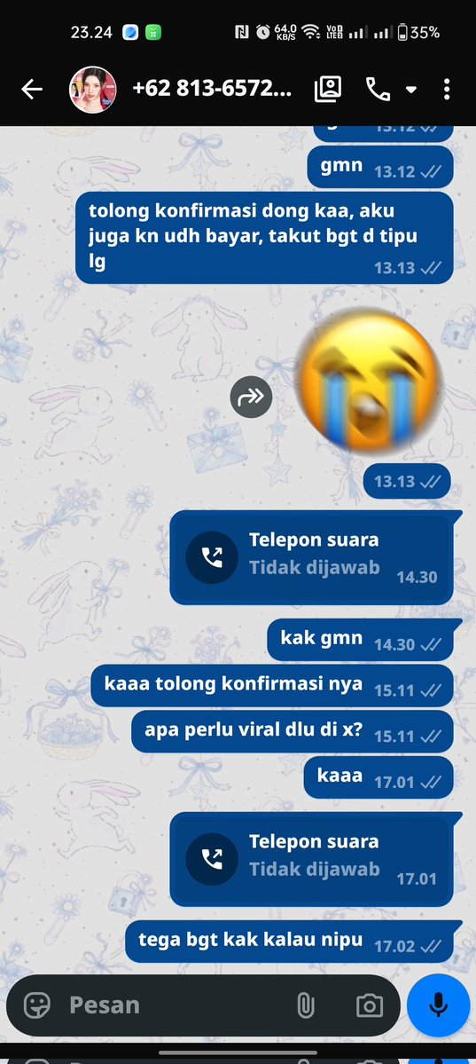 order via wa, link dibio! ּ𝄢 #zonauang tweet media