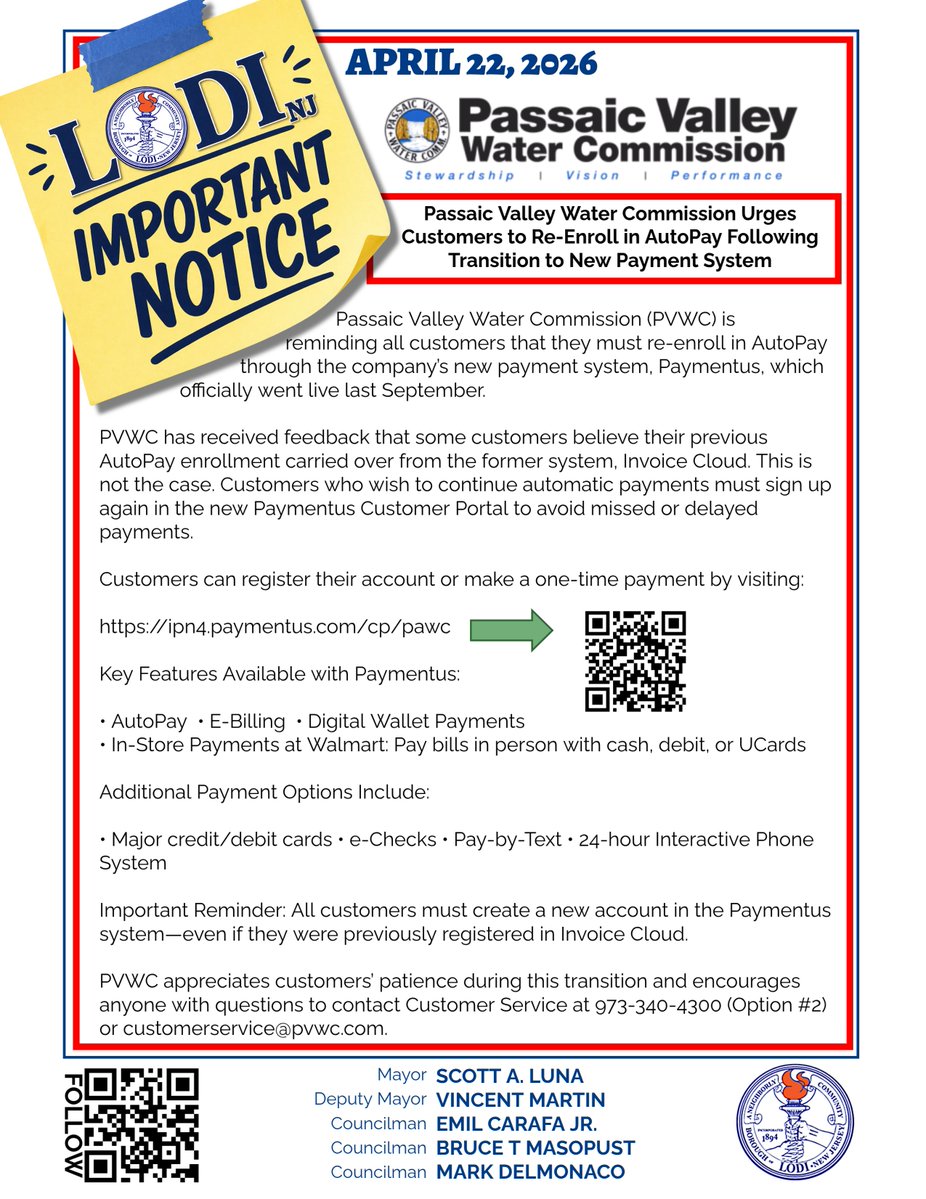 April 22nd, 2026 - Important Update from PVWC. #lodinj