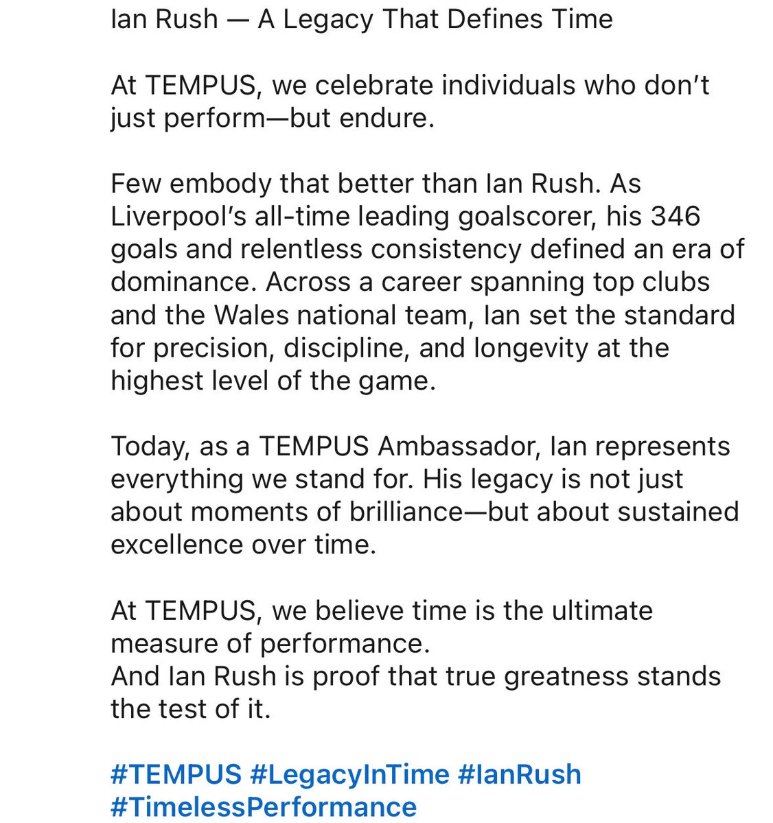TheTempusGroup's tweet photo. Ian Rush — A Legacy That Defines Time
At TEMPUS, we celebrate individuals who don’t just perform—but endure.
Few embody that better than Ian Rush.
#TEMPUS #LegacyInTime #IanRush #TimelessPerformance https://t.co/8sHifHSugx