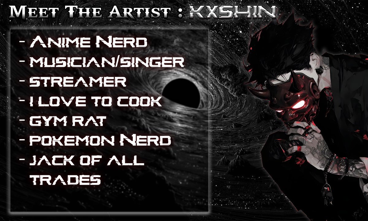 KSIGlobal's tweet image. 🎭 Highlighting Kxshin, one of our multitalented artists! From anime enthusiasm and streaming to gym and cooking prowess, their versatility is inspiring! 🤩 What interests of theirs surprise you most? 💬 #MeetTheArtist #GamingCommunity