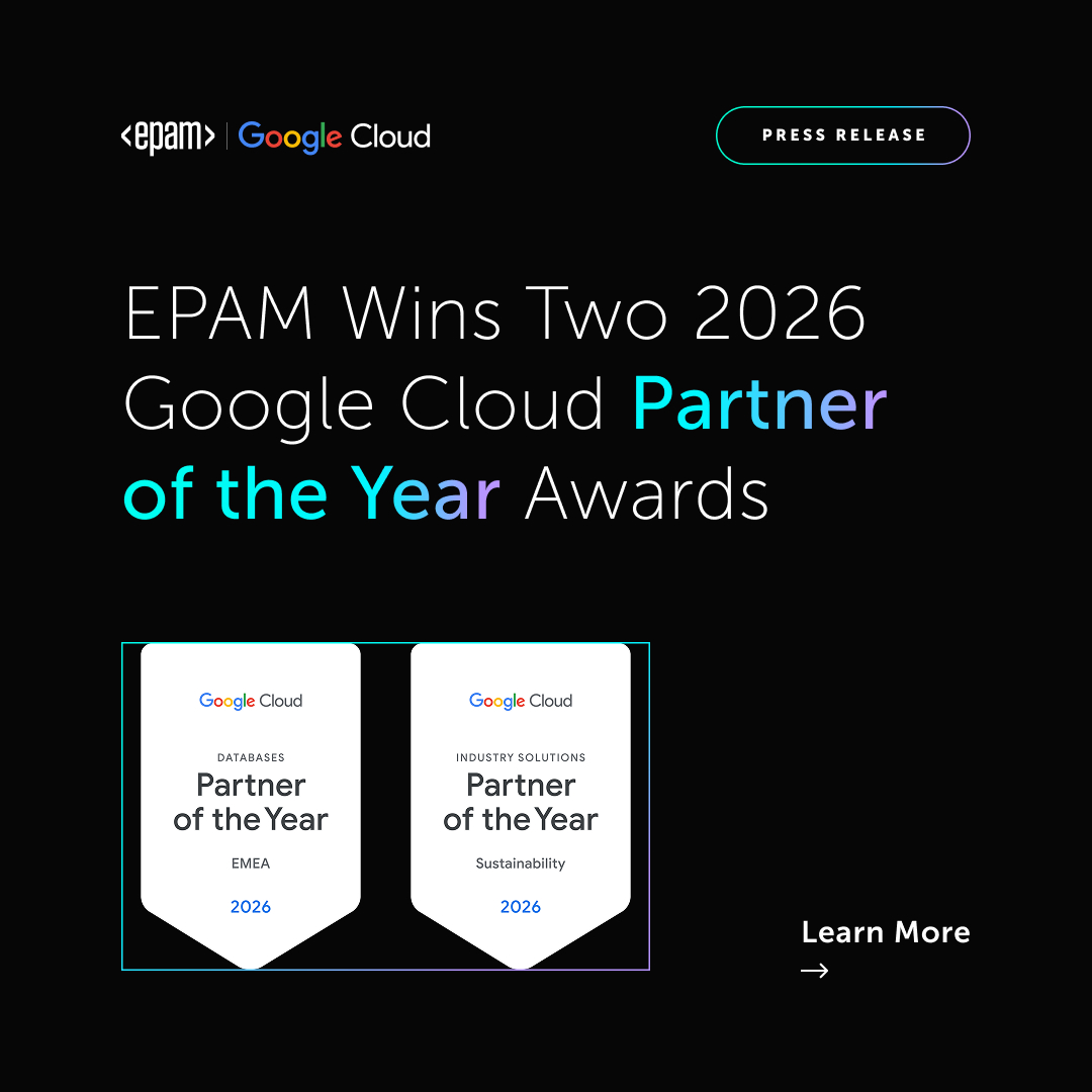 EPAM_India's tweet photo. 🌟 We’re honored to receive two 2026 Google Cloud Partner of the Year Awards! 🌟
Our clients achieve real business outcomes with secure, scalable and innovative AI-native cloud solutions.
#Cloud #AI #ClientSuccess #GooglePartner #GoogleCloud #GoogleCloudPartnerAwards https://t.co/dTtiq25XJk