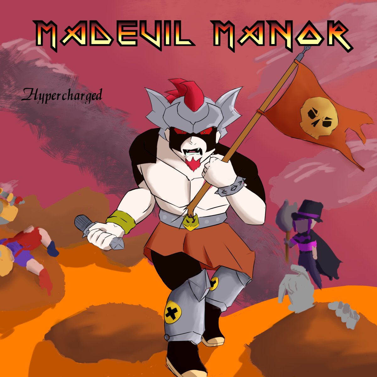 MisatoTooru's tweet photo. @King_Zero_Z Llegó tarde? Hice un Damián en base a la portada de "The trooper" https://t.co/p7eg0MAKN8