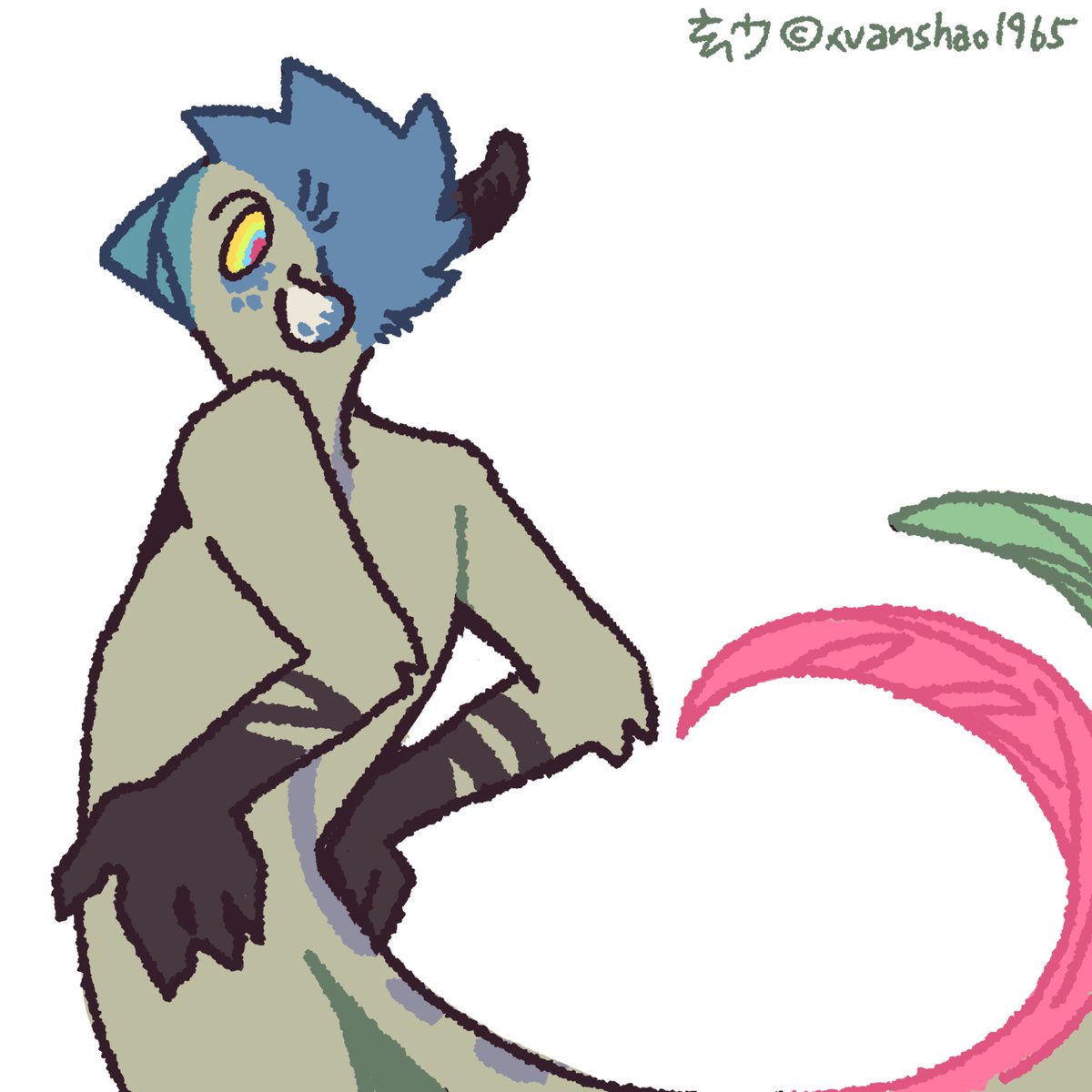 xuanshao1965's tweet image. #塗鴉 #今日的塗鴉 #doodle

拉拉腰，哼嗯？

 #玄關創作 #原創 #xuanshao_art