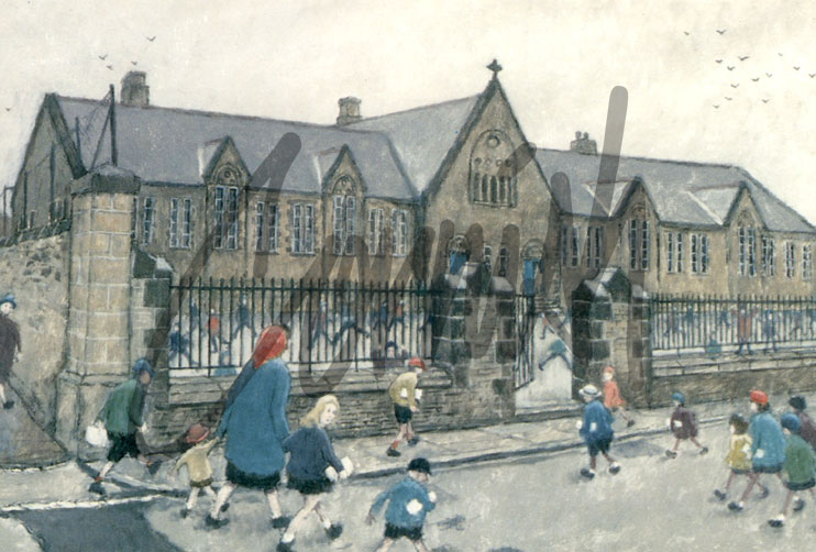 NormanSCornish's tweet photo. In the footsteps of Cornish the iconic Rosa St School one of the earliest buildings in Spennymoor in close proximity to other popular Cornish subjects https://t.co/eBwlS8qaNn